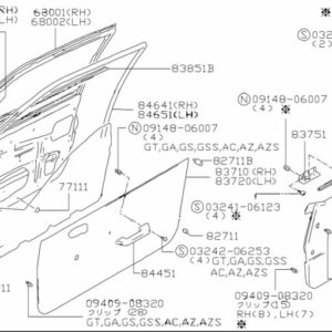 Kit cerniere porte veicoli 3 porte